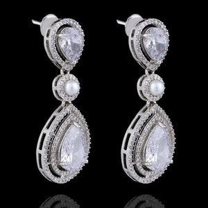 Kysha Diamond CZ Pearl Necklace