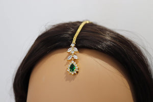 April Dainty Gold Diamond Maang tikka