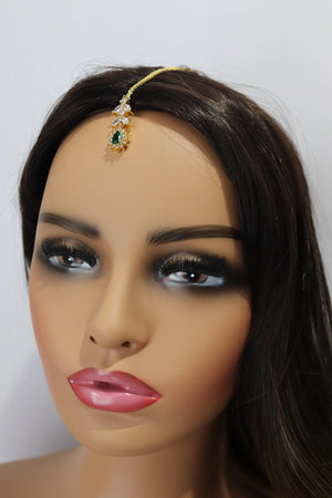 April Dainty Gold Diamond Maang tikka