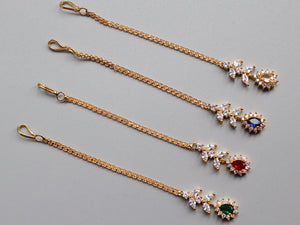 Gold April Dainty Gold Diamond Maang tikka