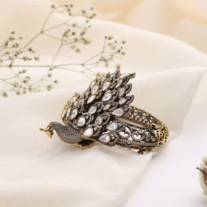 Mayura Peacock Antique Polki Bracelet