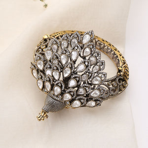 Mayura Peacock Antique Polki Bracelet