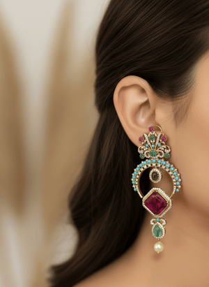 Mehmal Turquoise Statement Earrings