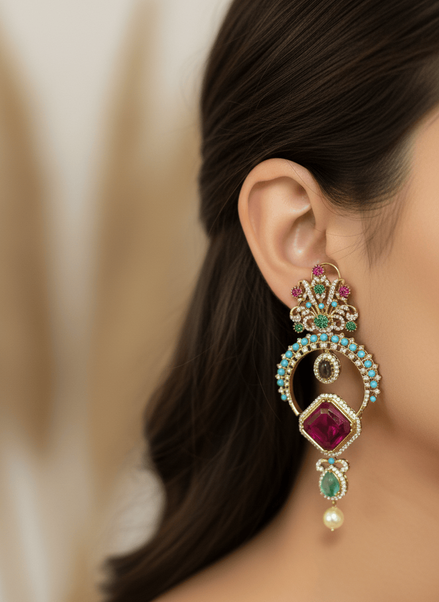 Mehmal Turquoise Statement Earrings