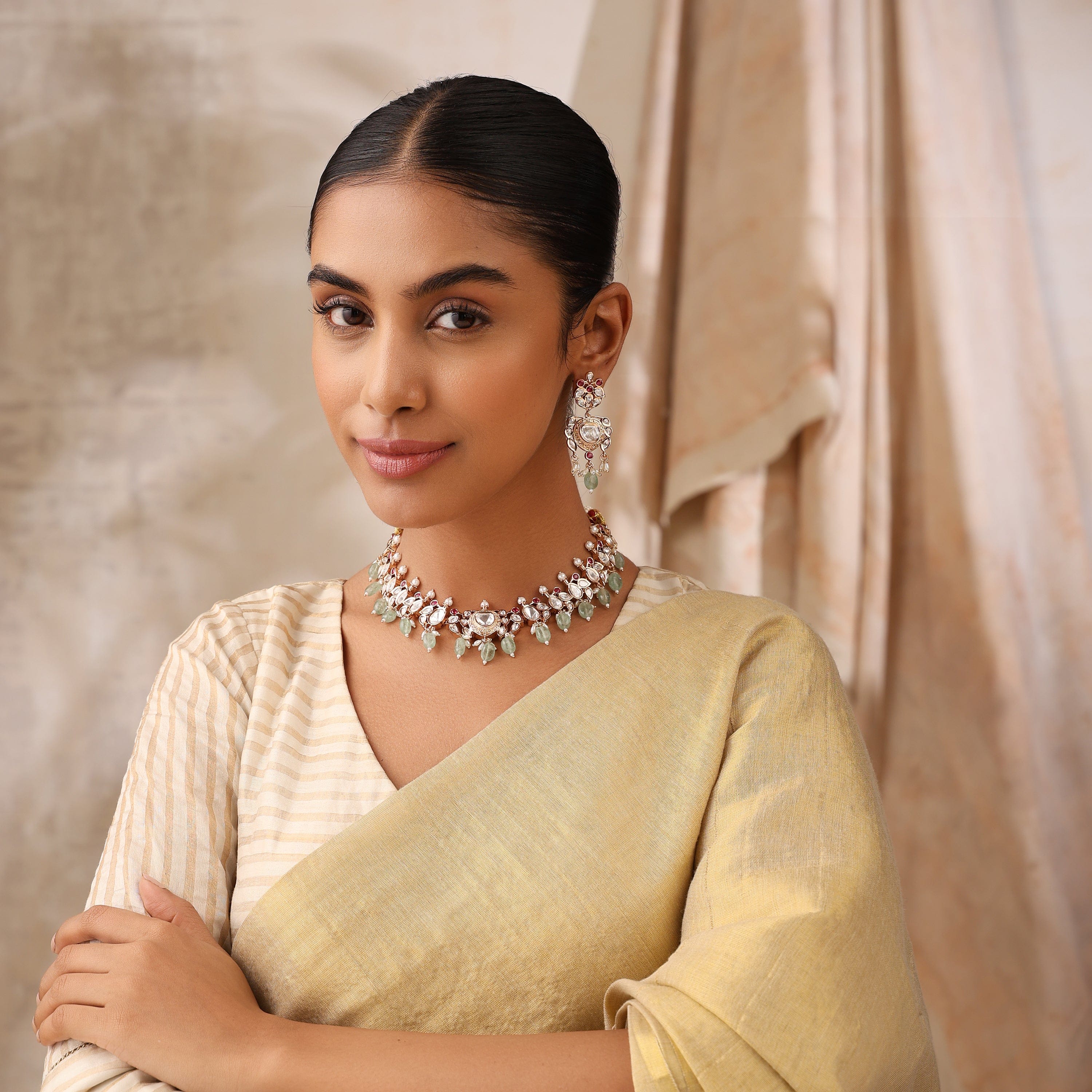 Mint Rani Uncut Polki Set