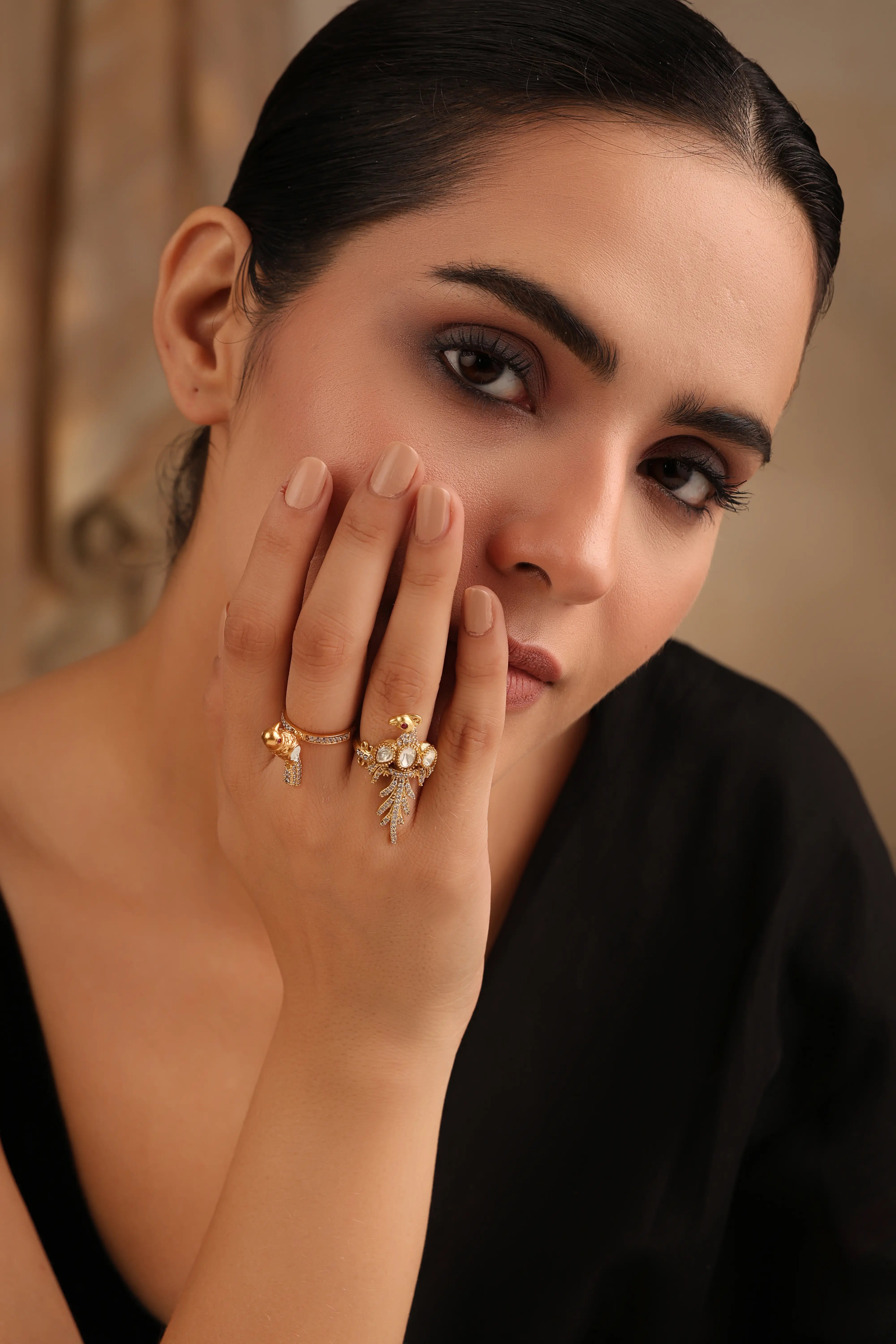 Mosonite Statement Ring (Adjustable)