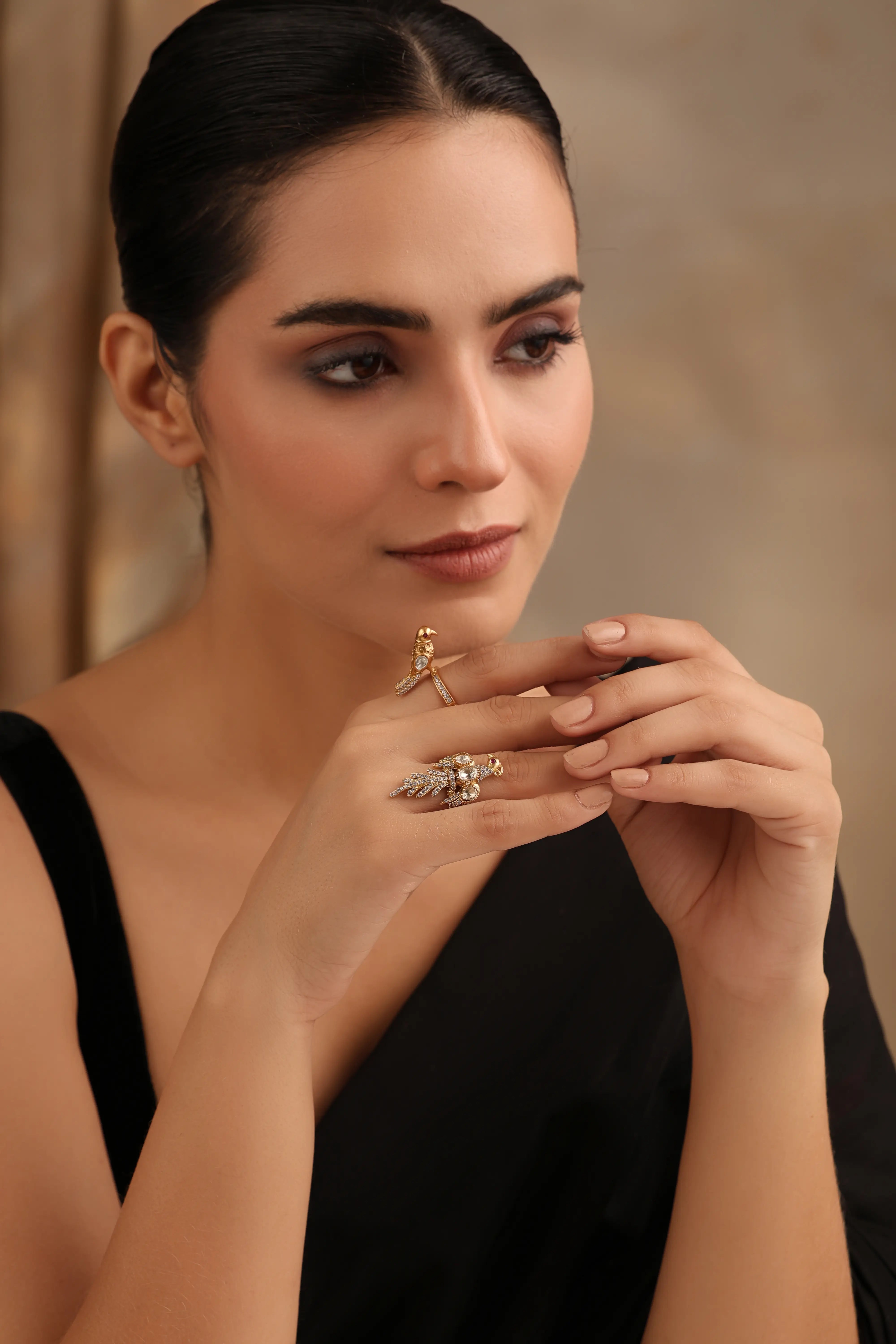 Mosonite Statement Ring (Adjustable)