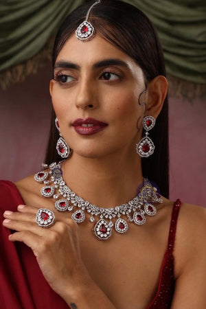 5 Piece CZ Diamond Necklace Set