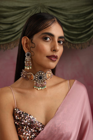 Amethyst Purple Choker Set