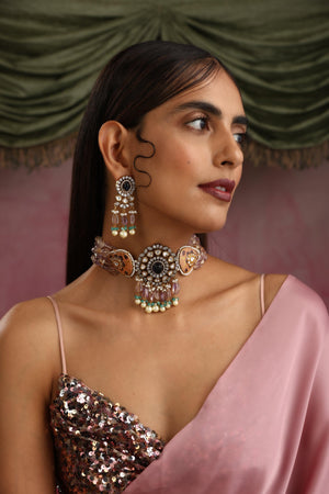 Amethyst Purple Choker Set