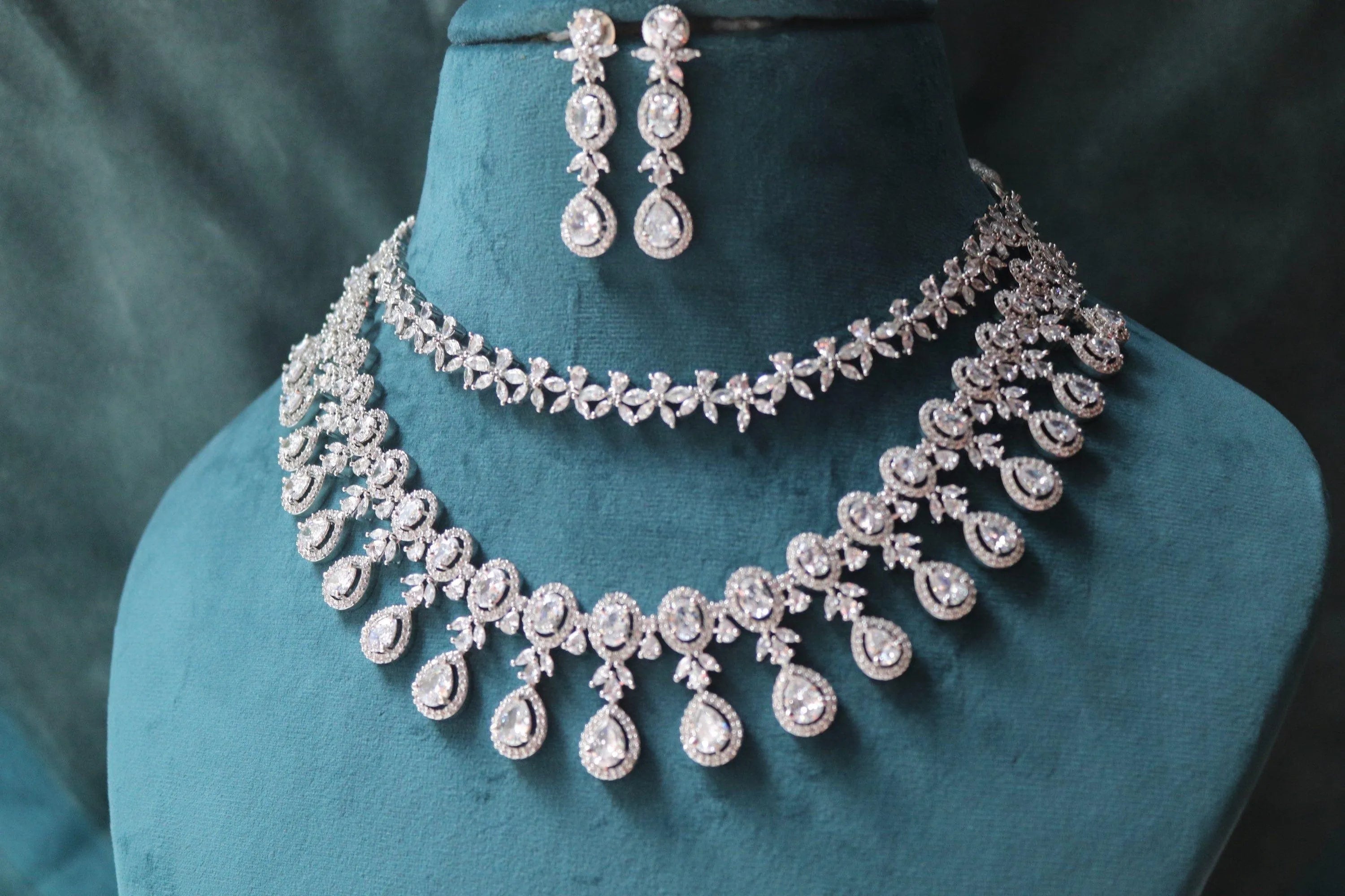 Aster Two Layer CZ Diamond Necklace