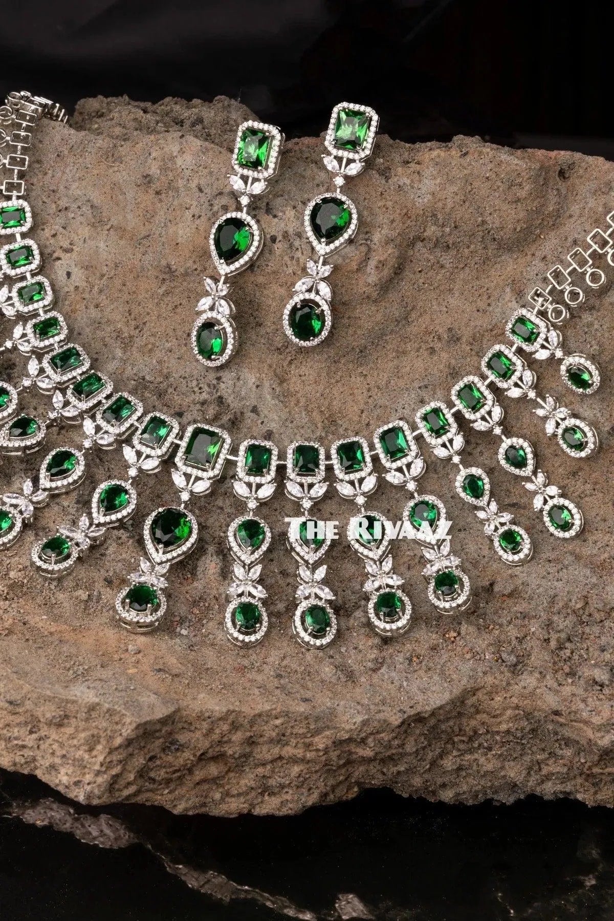 Avi Emerald Green CZ Set