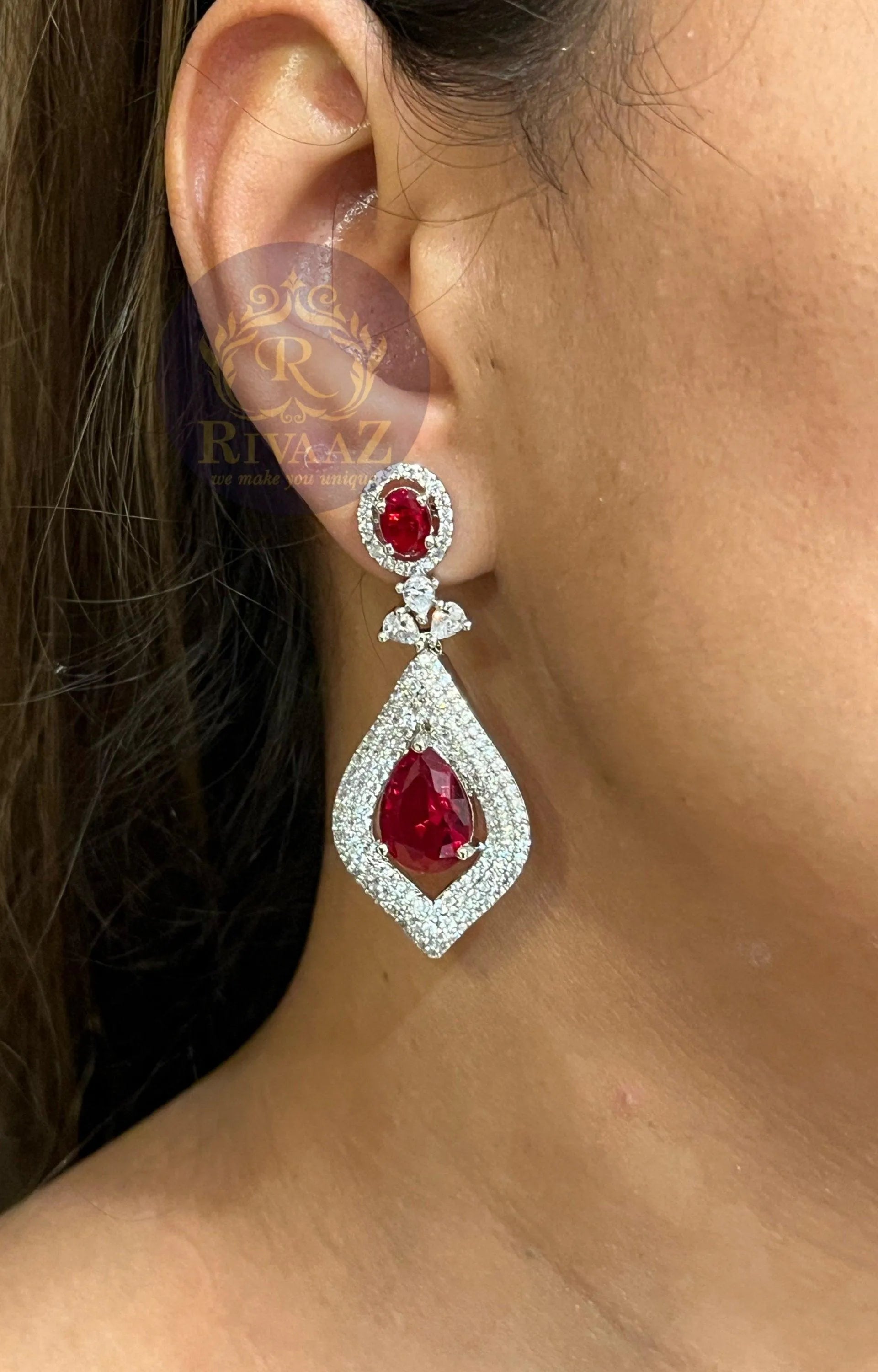 Bella Ruby Red CZ Necklace