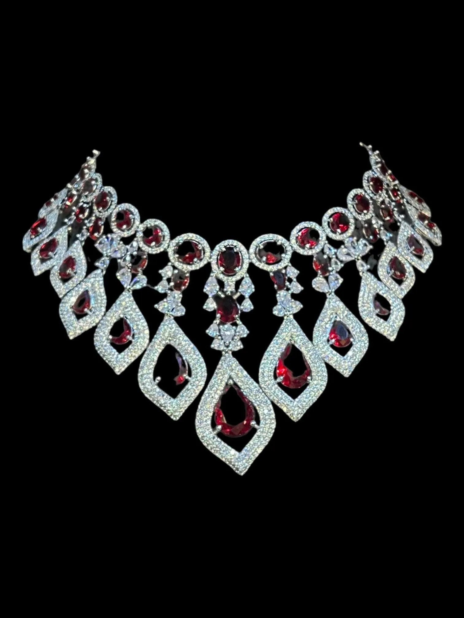 Bella Ruby Red CZ Necklace