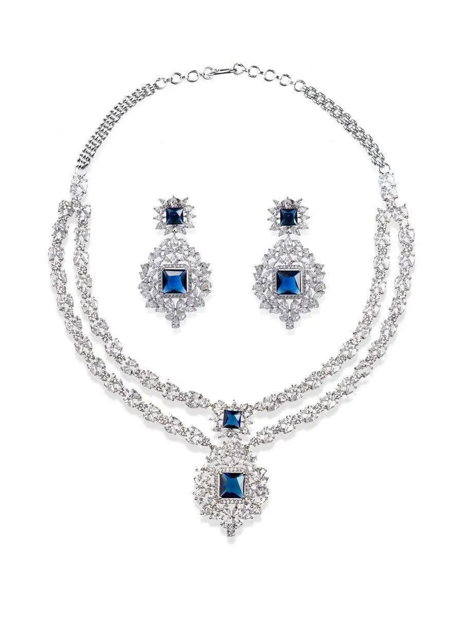 Blue Tara Diamond CZ Necklace