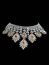 Champagne Kate Silver Necklace Set 5 piece