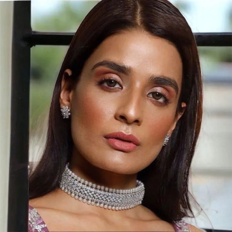 Dima CZ Pearl Choker Necklace