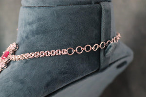 Erika Ruby CZ Choker with Pearls