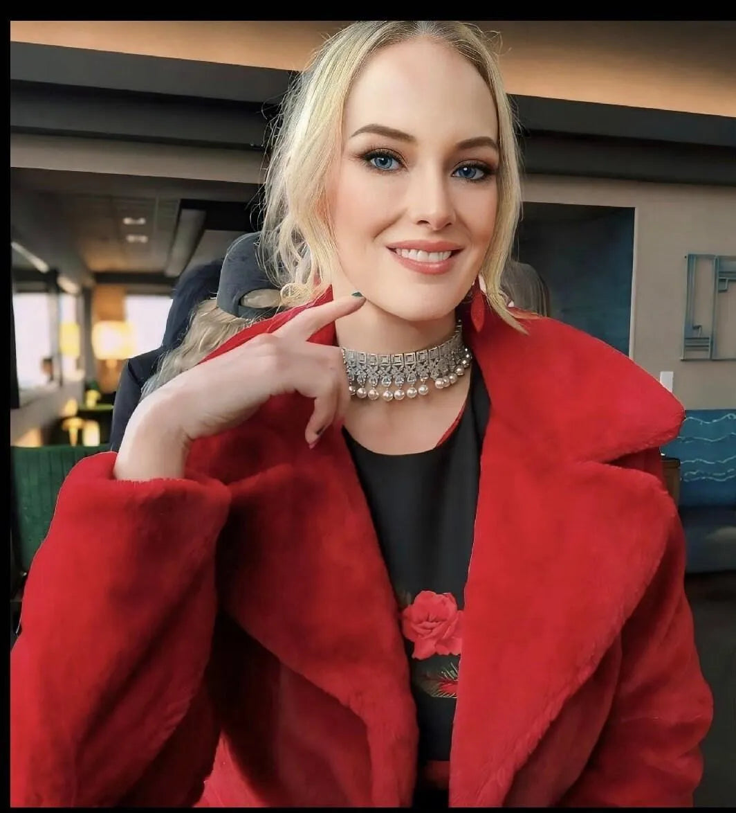 Feb Diamond Choker Necklace with Earrings