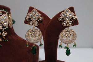 Green Fine Kundan Choker / Indian Choker/ Indian Jewelry/ Pakistani Jewelry/ Bollywood Jewelry/ Blue Choker/ Indian Necklace Set