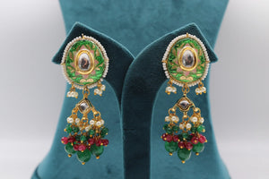 Green Kundan Necklace Set Indian Jewelry Kundan Indian Necklace Indian Choker Indian Wedding Necklace Set Kundan Choker