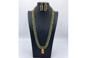 Green Long Kemp Necklace Set