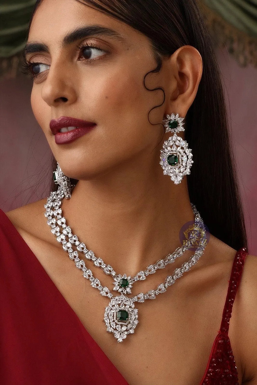 Green Tara Diamond CZ Necklace