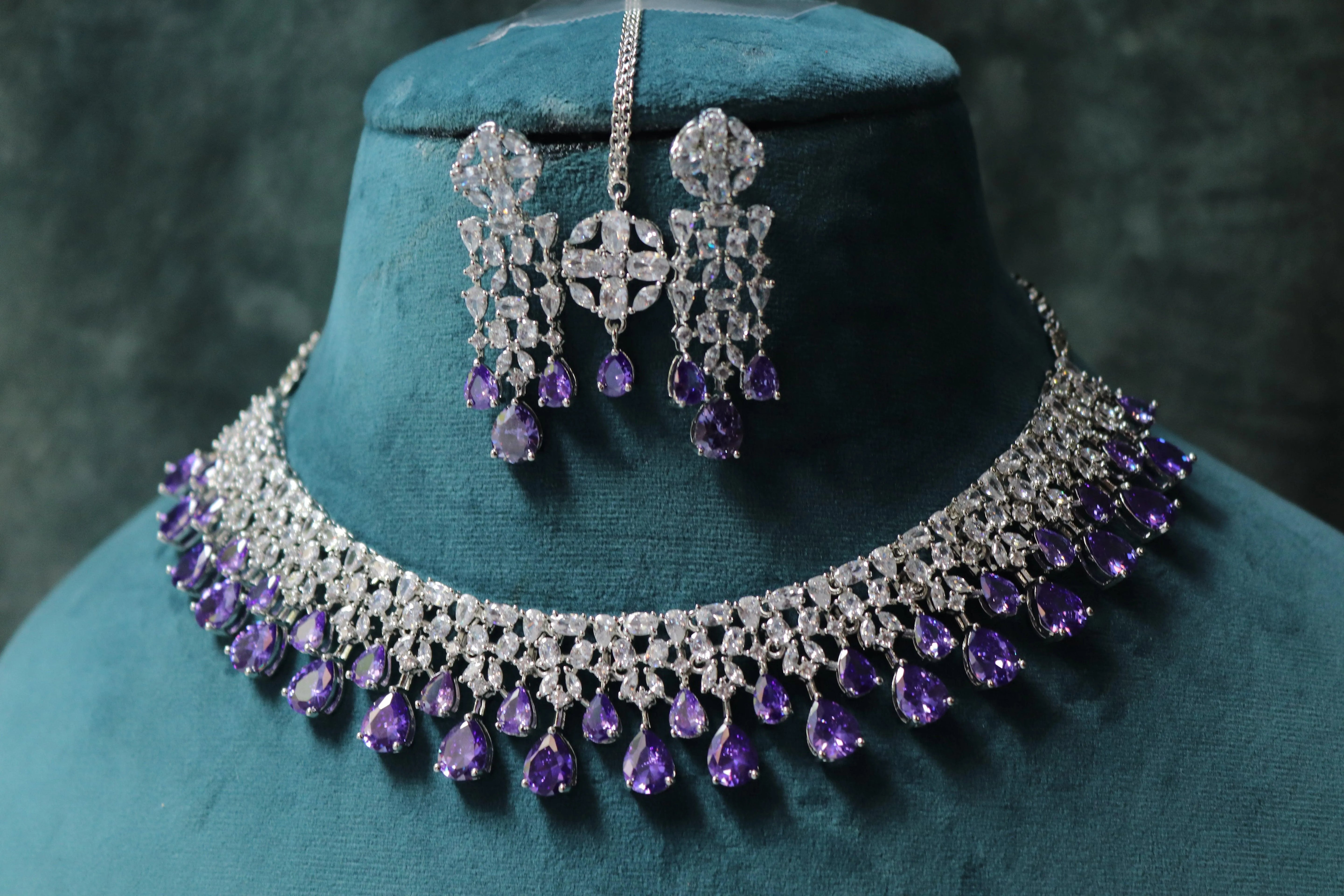 June Silver CZ Diamond Necklace