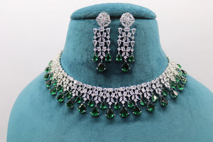 June Silver CZ Diamond Necklace