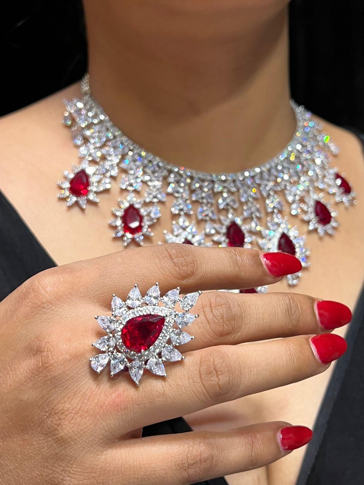 Kate Silver Necklace Set 5 piece