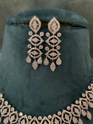 Kim Silver CZ Diamond Necklace