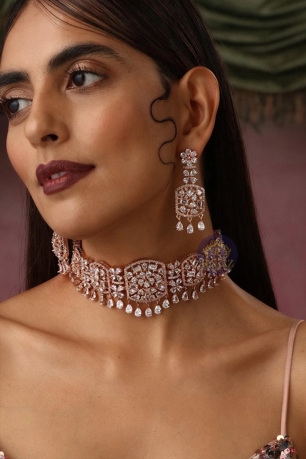 Liz Princess Cut Diamond Choker