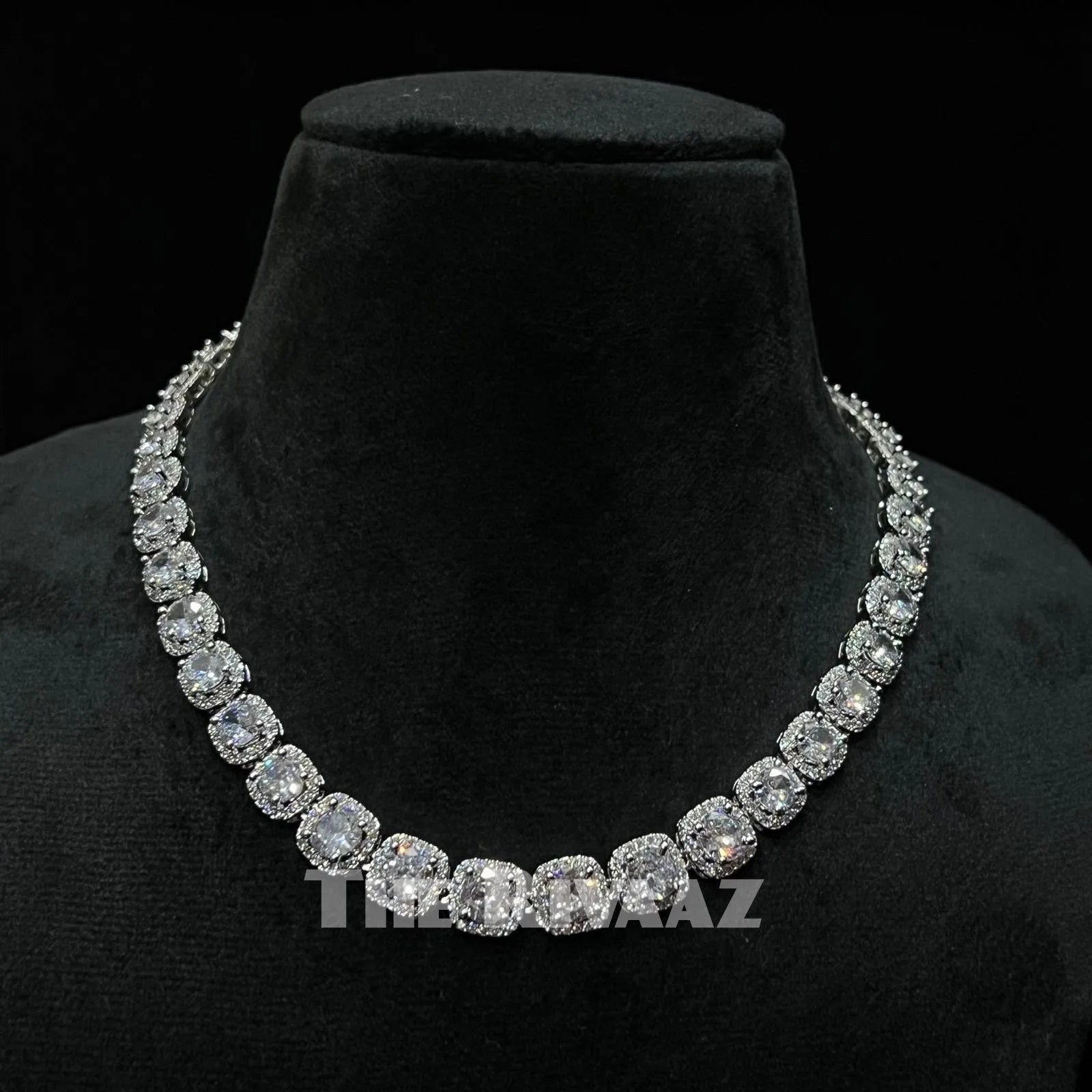 Luna Delicate Silver CZ Diamond Necklace