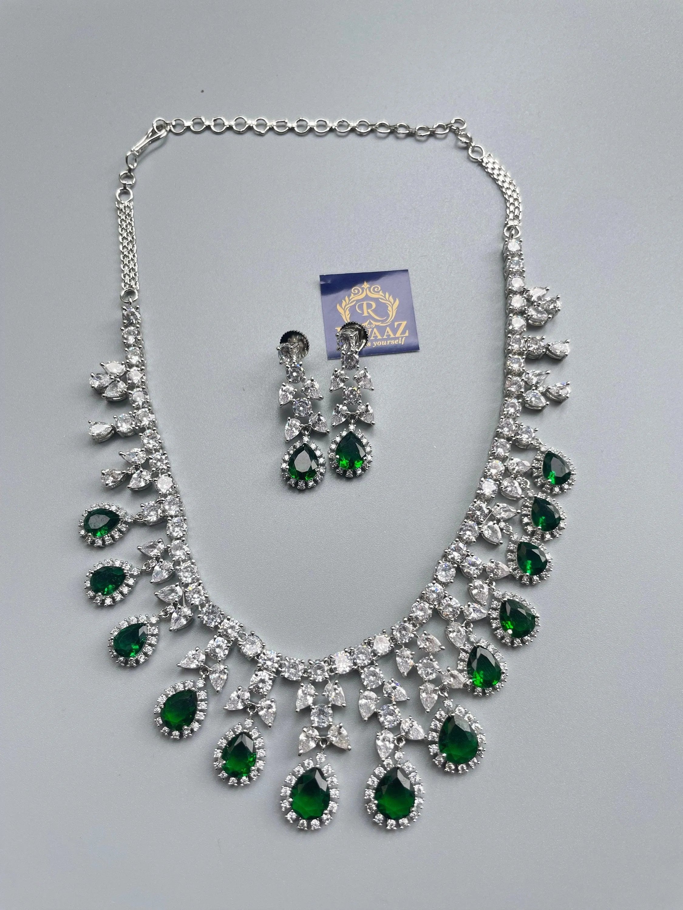 May Emerald Diamond Necklace