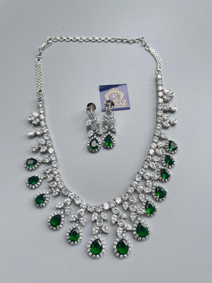 May Emerald Diamond Necklace