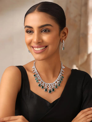 May Emerald Diamond Necklace