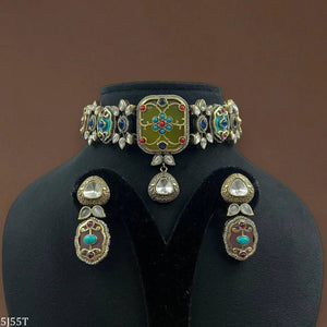 Multicolor Nisha Kundan Choker