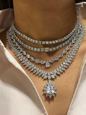 Multilayer CZ Necklace