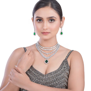 Multilayer CZ Necklace