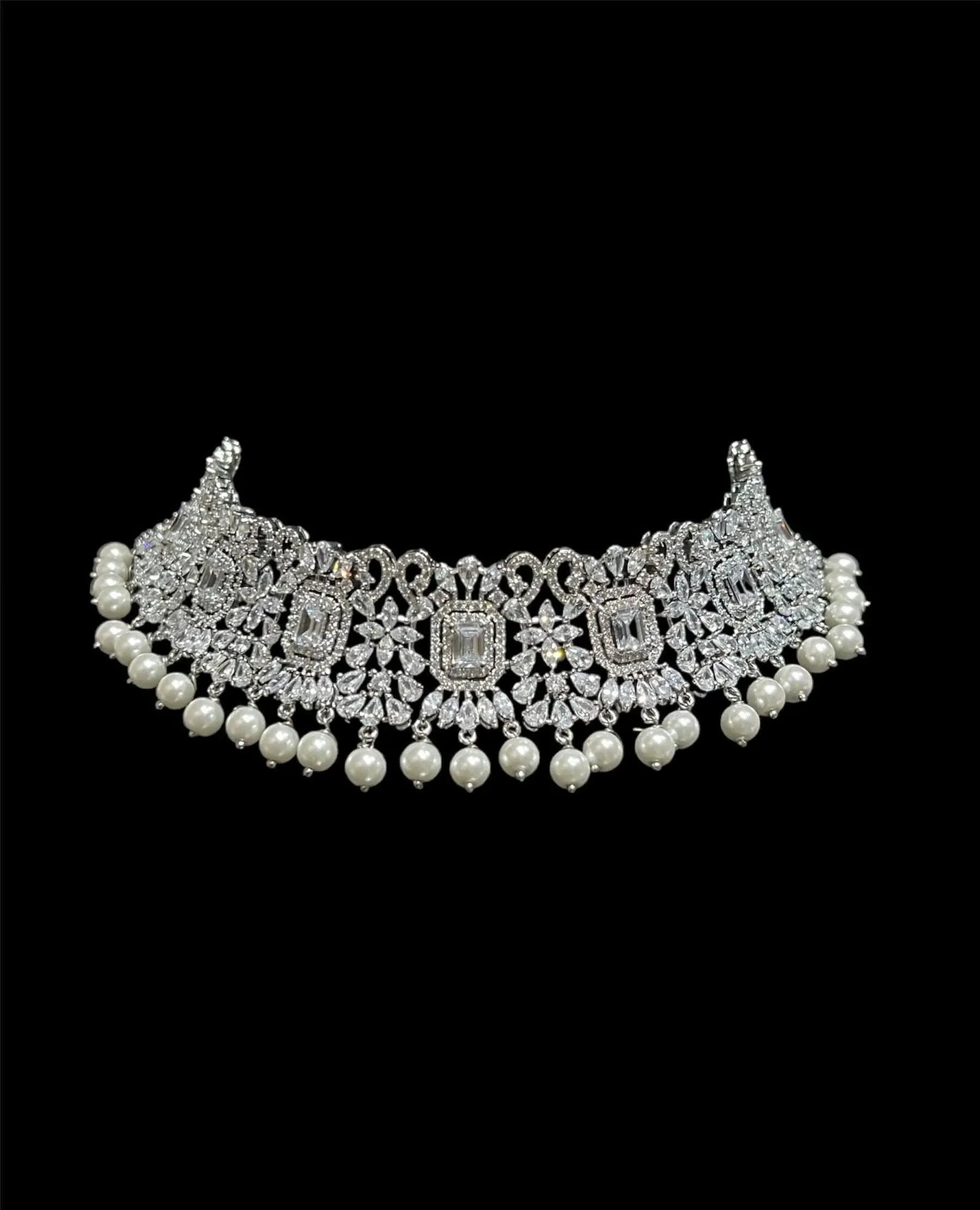 Pari Pearl Diamond Choker Set