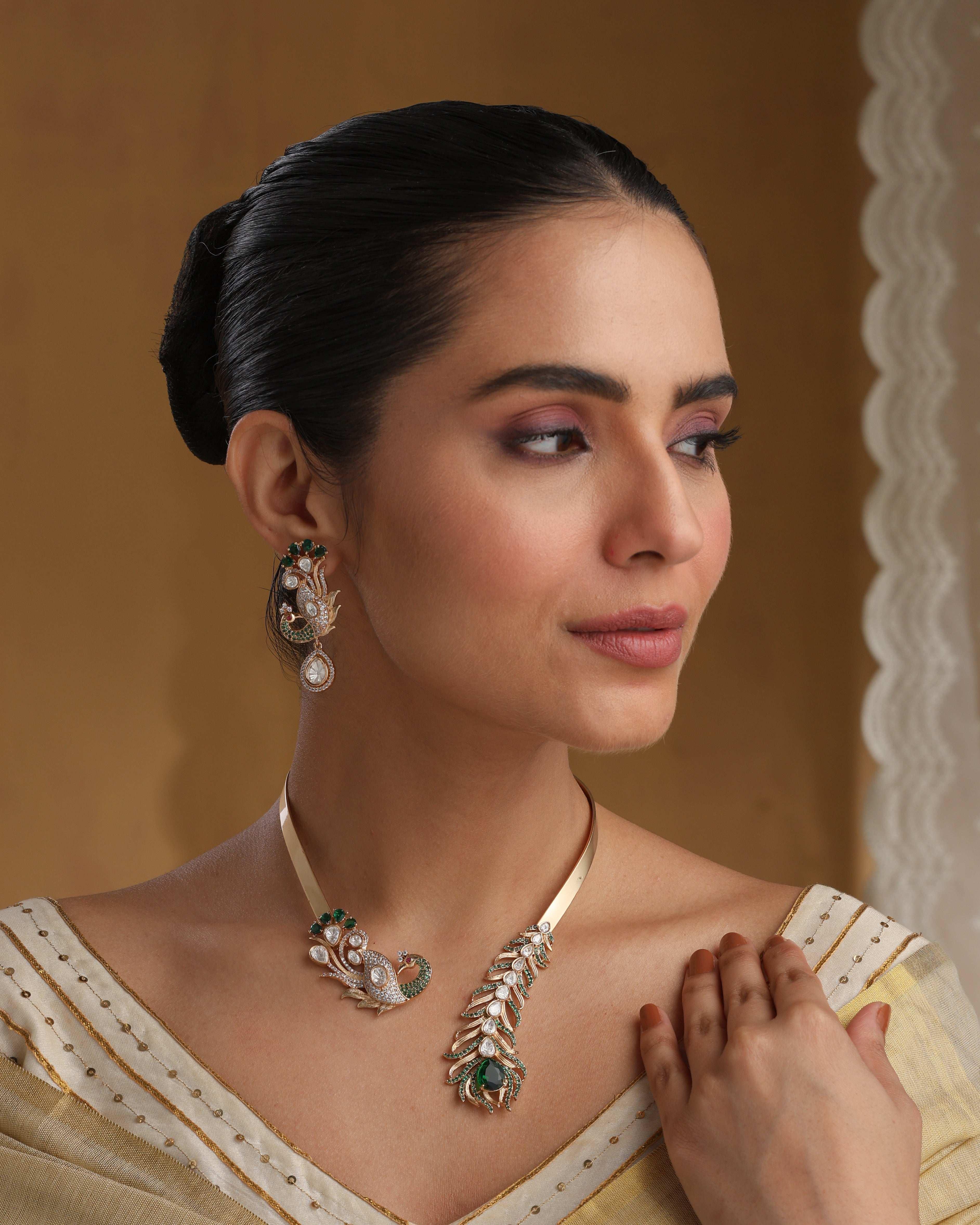 Peacock Collar Necklace