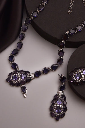 Sapphire Snake Necklace Set