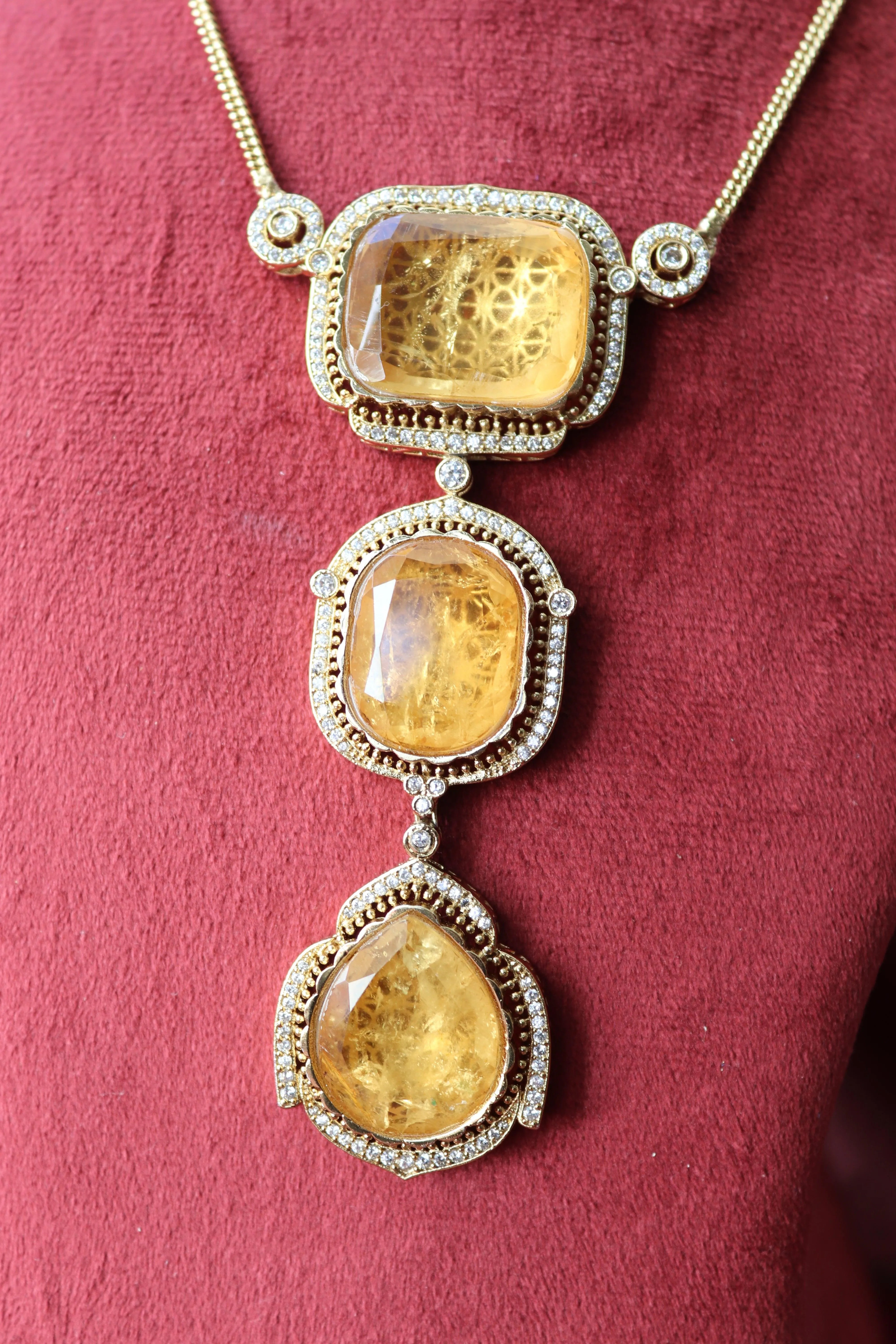 Sara Doublet Antique Gold Pendant Necklace