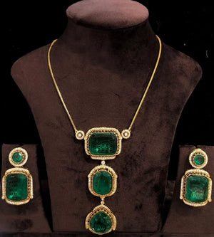 Sara Doublet Antique Gold Pendant Necklace