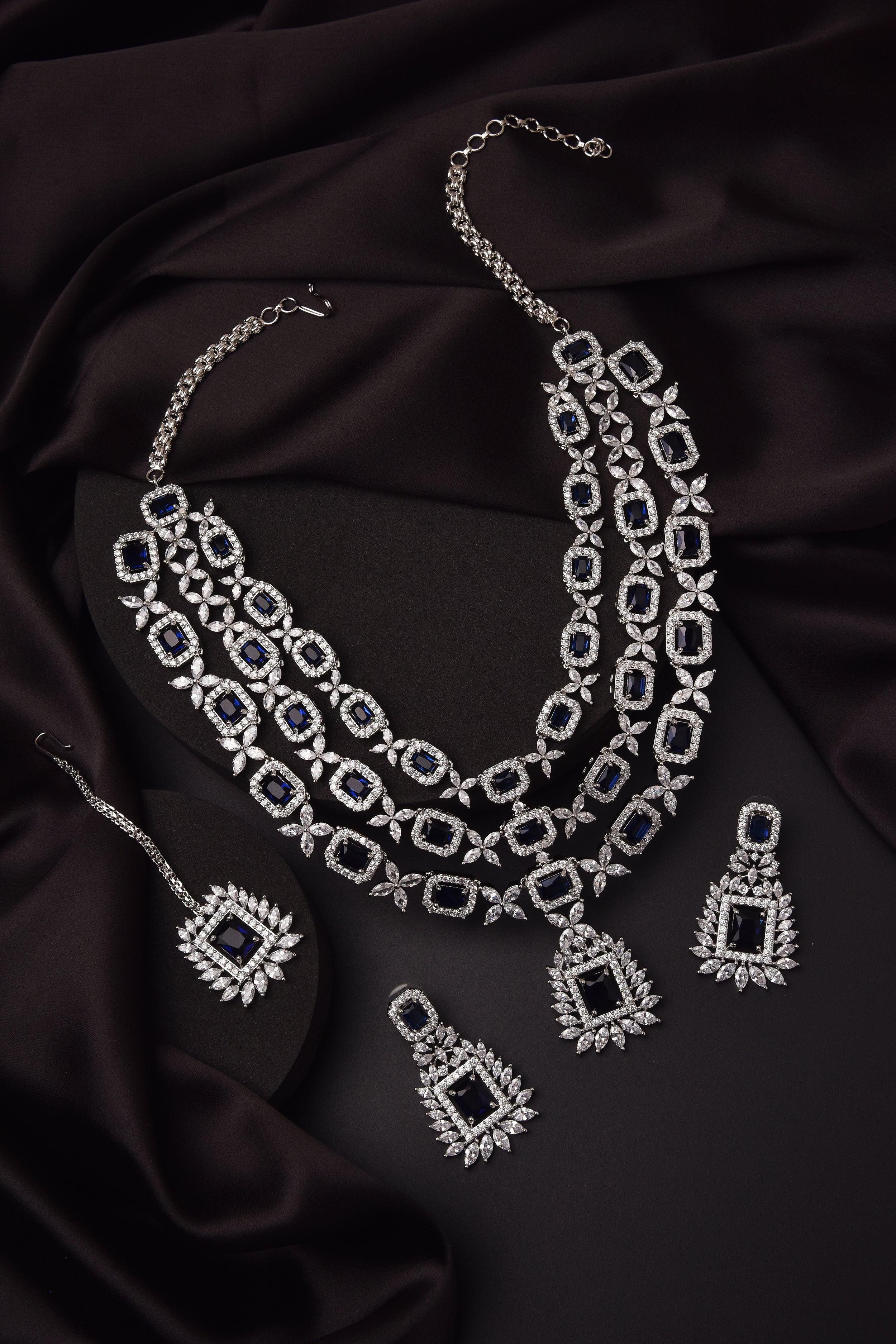 Silver Blue Three Layer Set