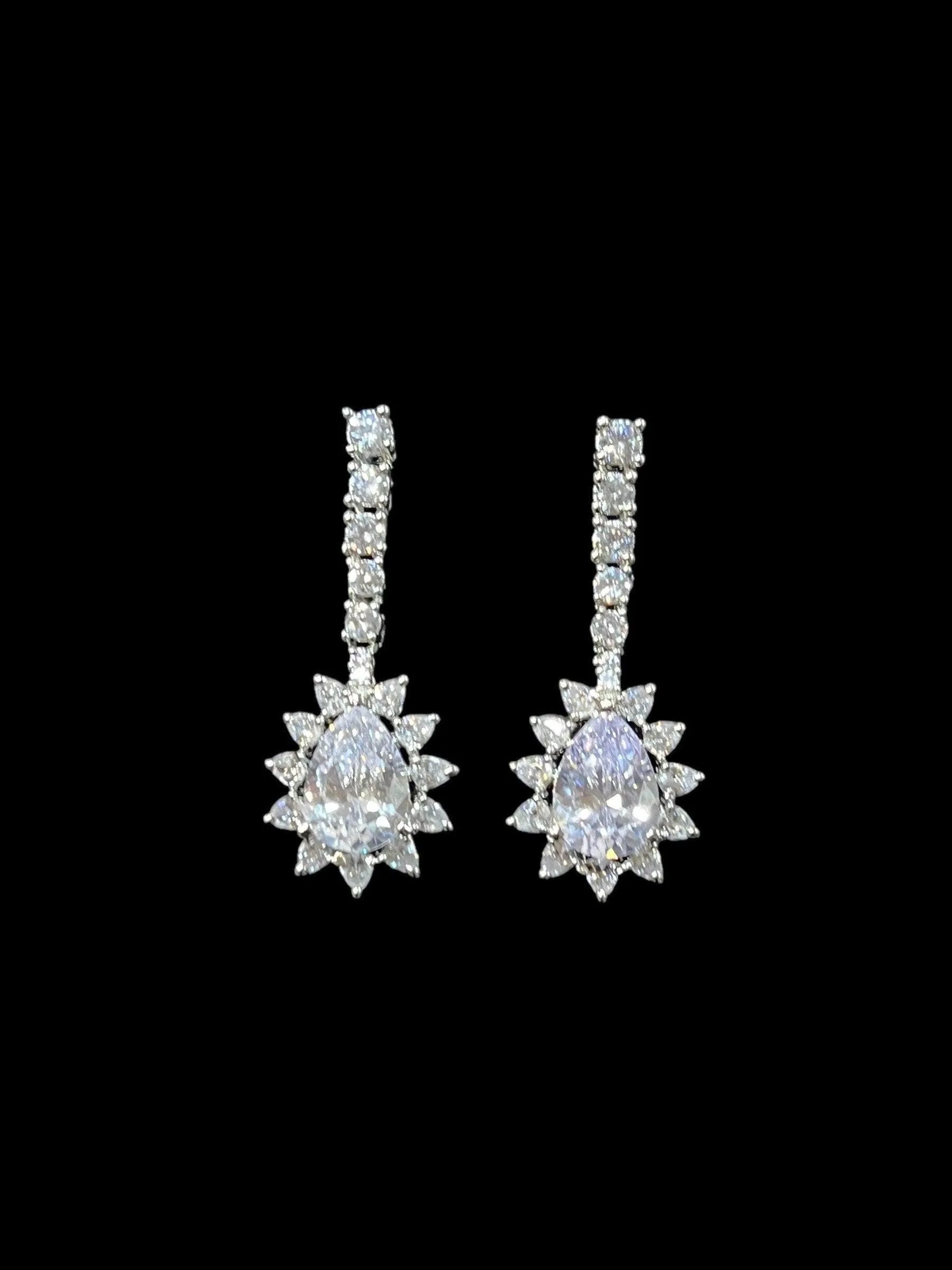 Silver Multilayer Diamond CZ Necklace