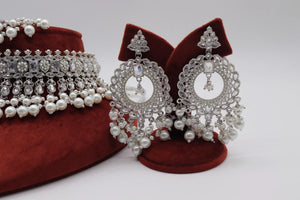 Silver Polki Choker Necklace