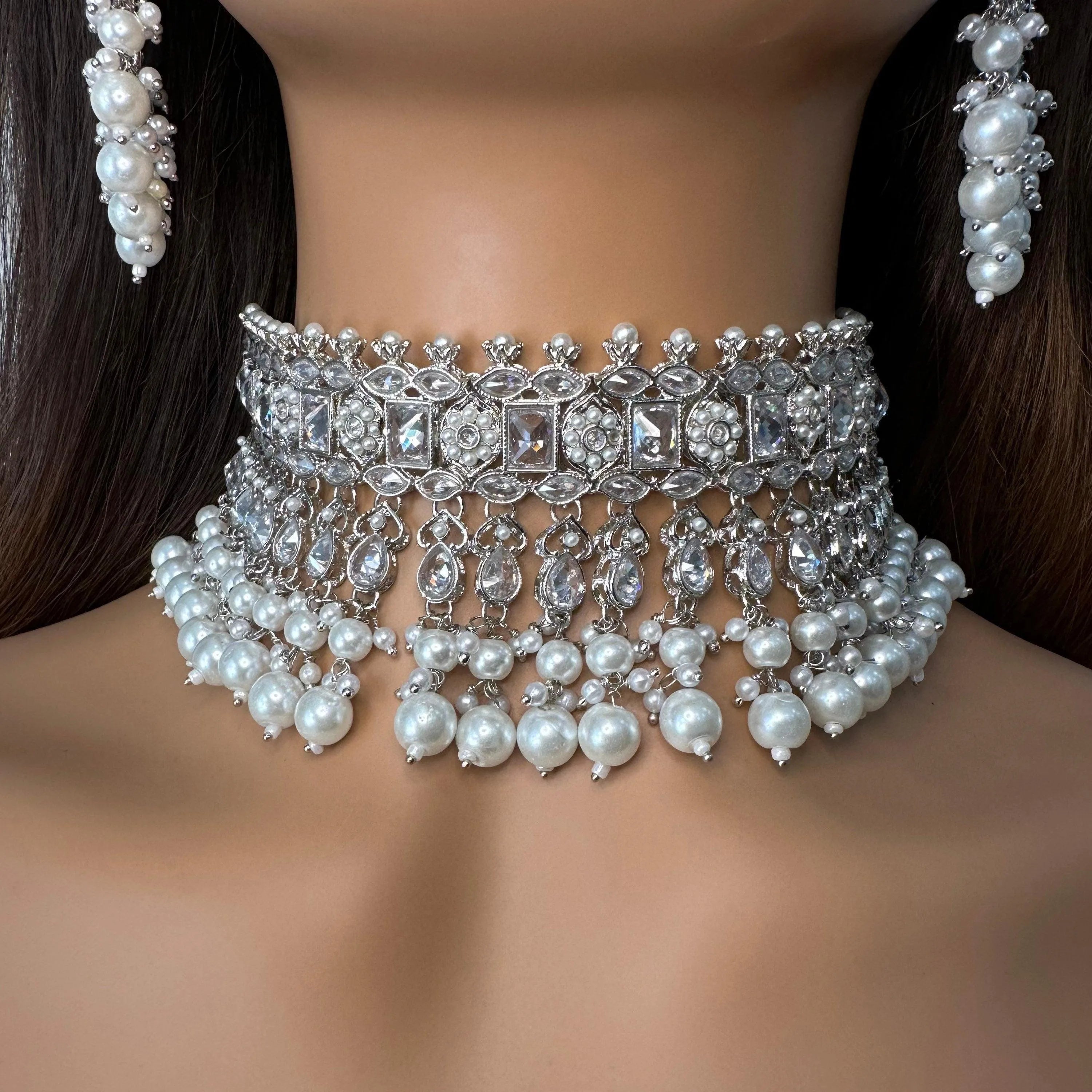 Silver Polki Choker
