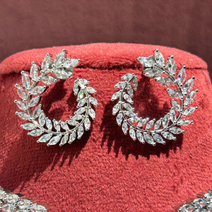 Silver Wing Diamond Collar Necklace