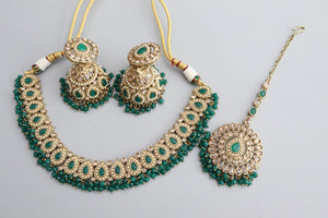 Simi Emerald Green Polki Necklace